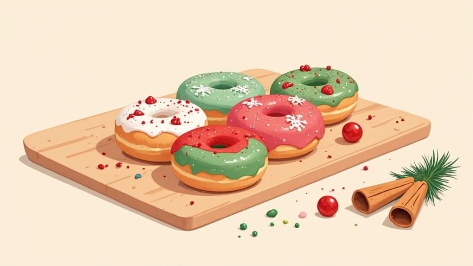 Recette facile de donuts de noel maison pour fêtes
